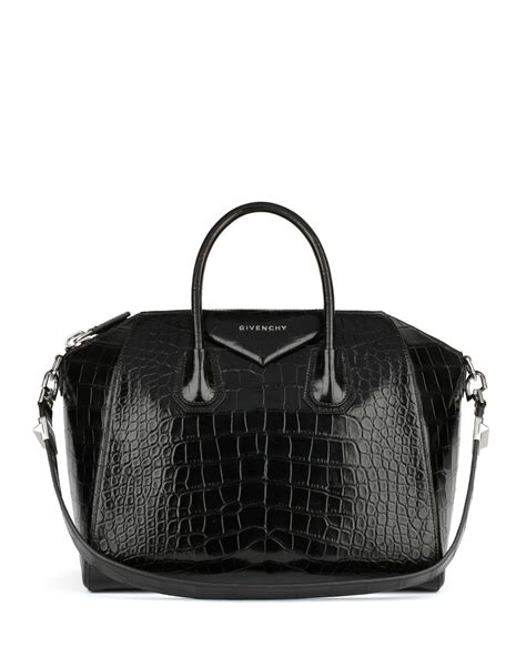 givenchy antigona medium genuine crocodile satchel bag|Givenchy small antigona bag.